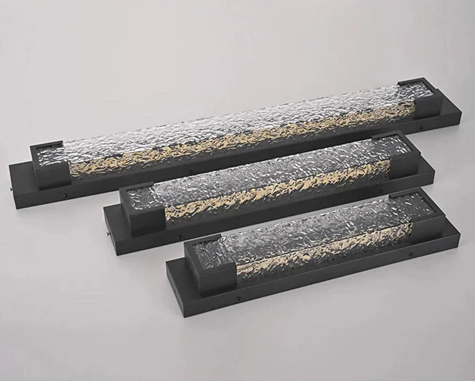 Waldron - Modern Stainless Steel LED Patterned Glass Wall Light