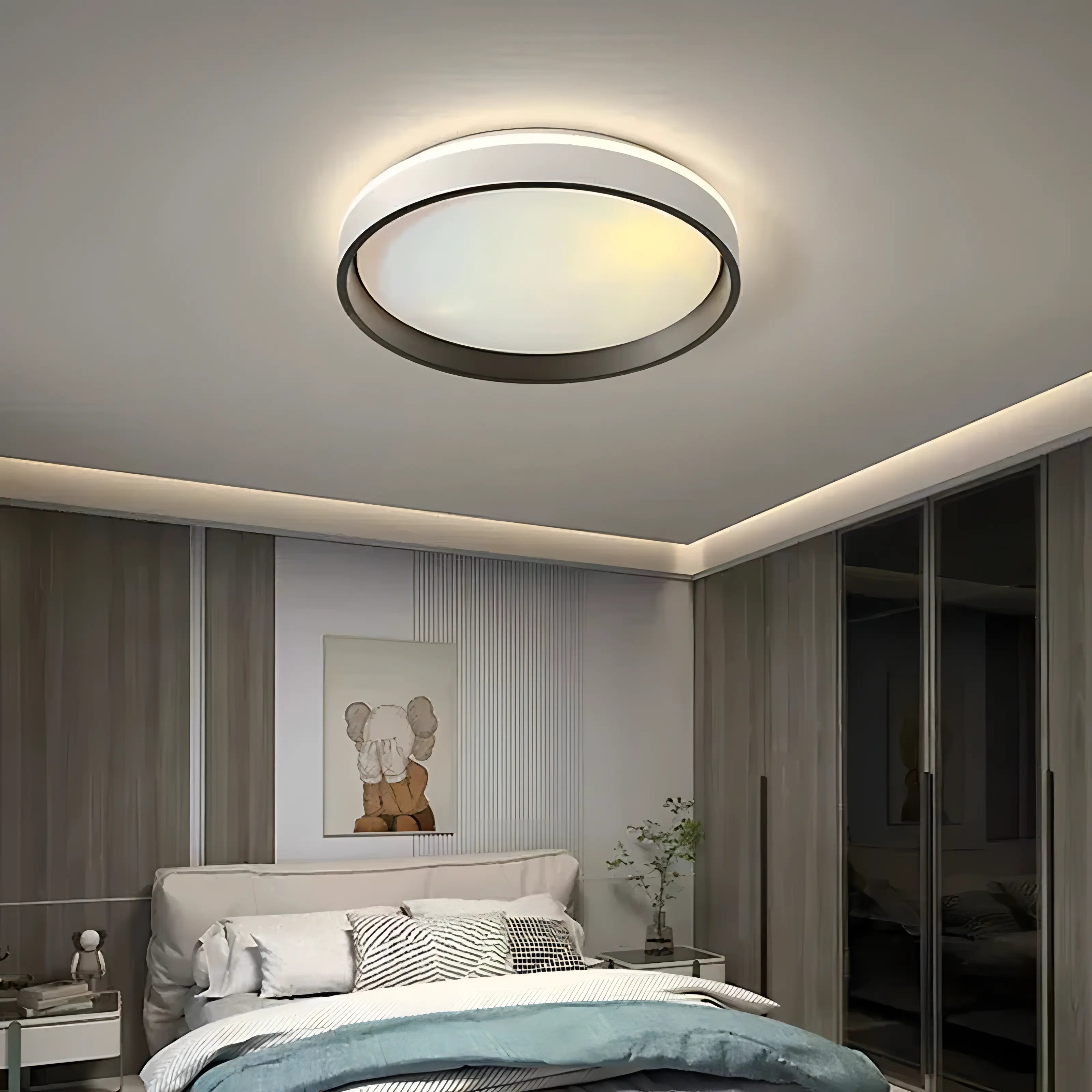 Marisela - Modern Blue Sky Round Flush Mount Ceiling Light
