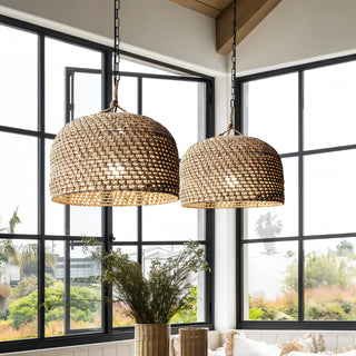 Padilla - Wicker Rattan Pendant Ceiling Light Handmade Japanese Style