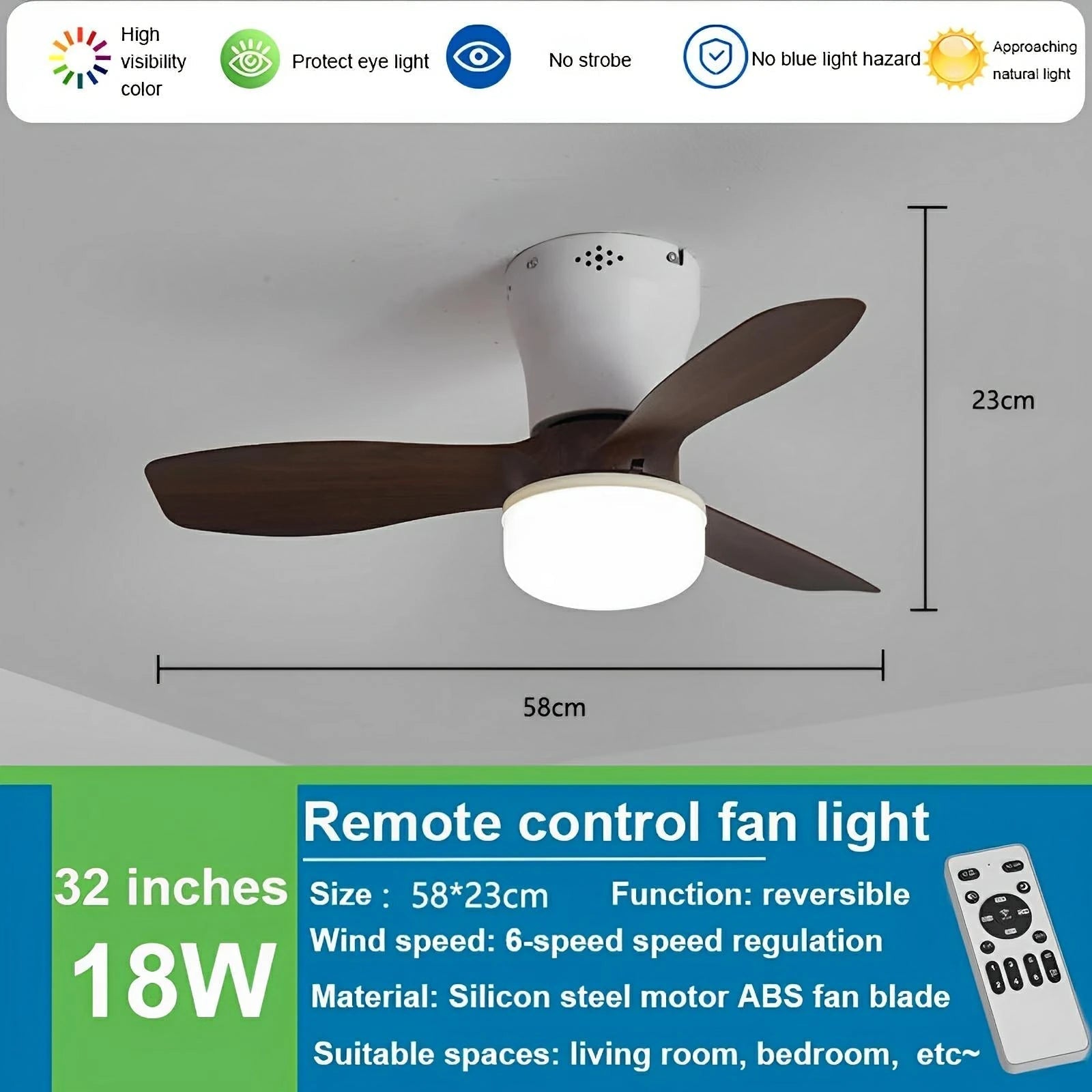 Marlene - Modern Ceiling Fan with Integrated Round Light
