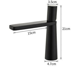 Yoselin - Modern Rectangular Spout Single-Handle Bathroom Tap