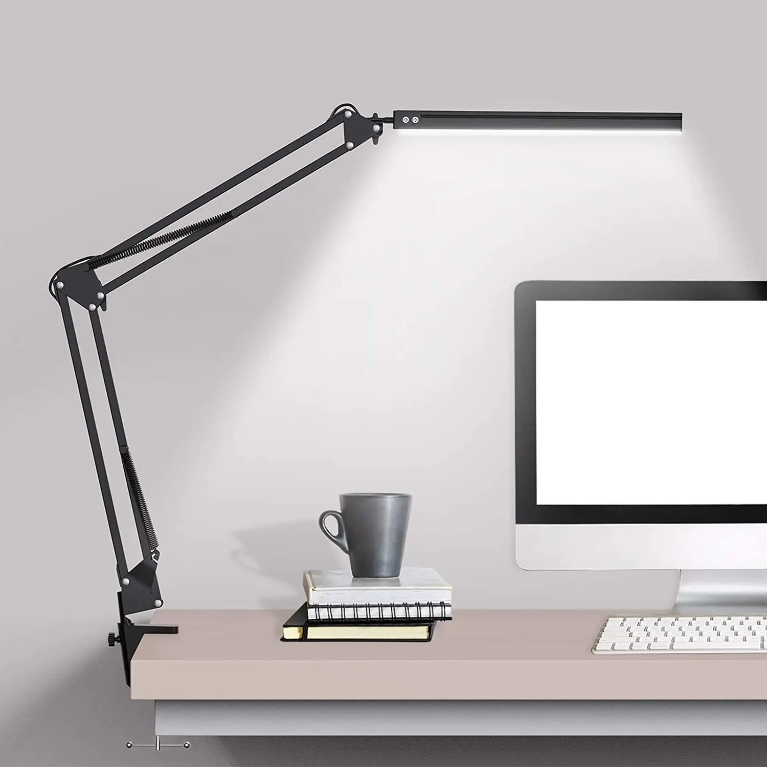 Hathaway - Task LED Adjustable Swing Arm Desk Light with Clamp