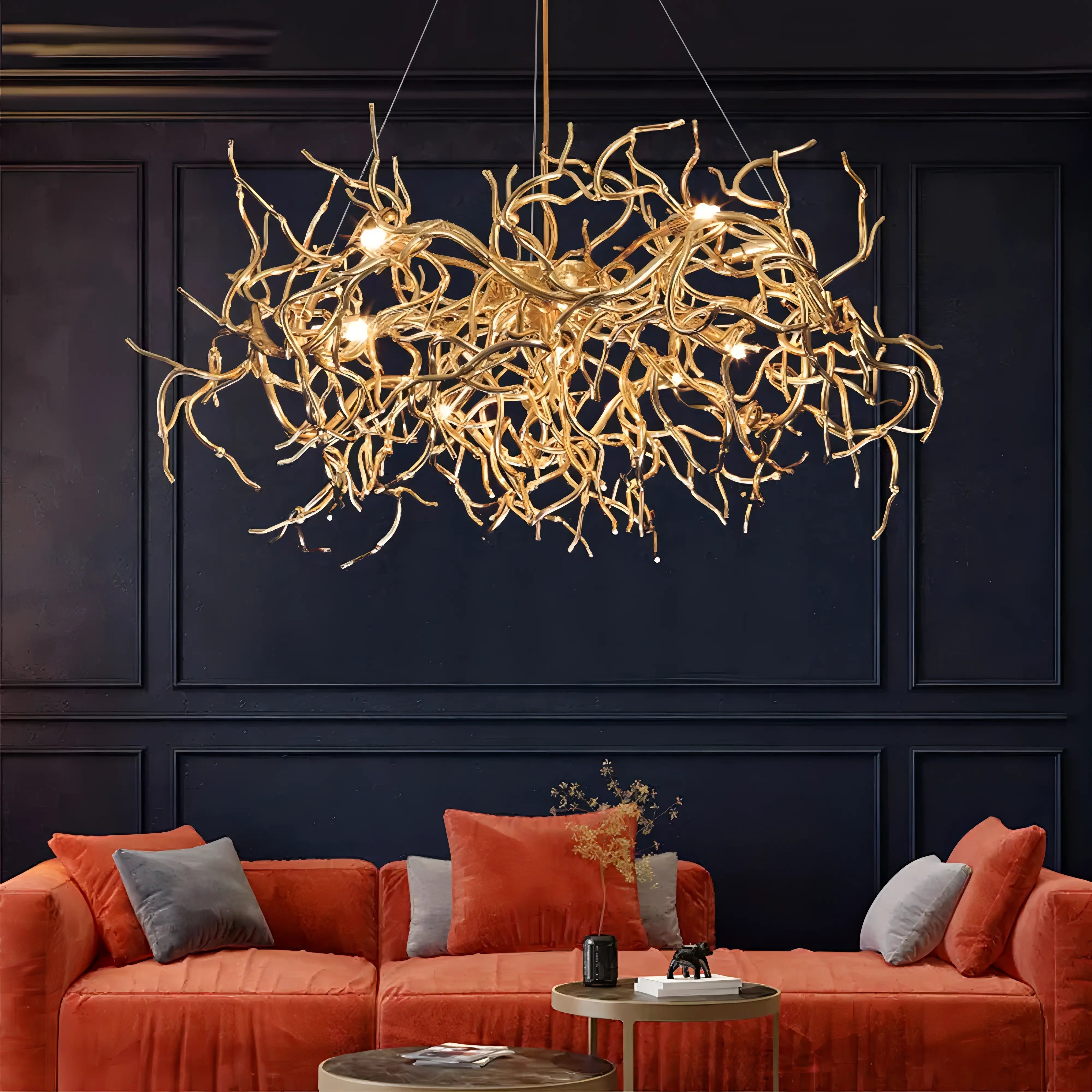 Evelyn - Modern Gold Branch Hanging Chandelier