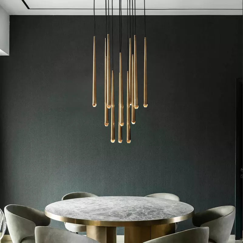 Meilani - Hanging Long Tear Drop Hanging Modern Ceiling Chandelier