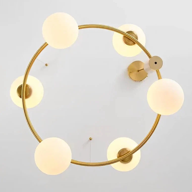 Carrillo - White Frosted Glass Hanging Modern Ceiling Light