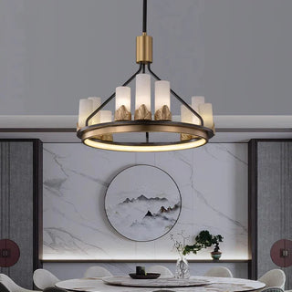 Petra - Modern Round Candle Style Ceiling Chandelier