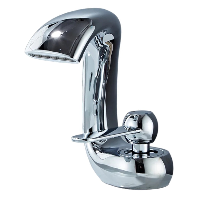 Russo - Curved Bathroom Single Lever Modern Mixer Basin Tap