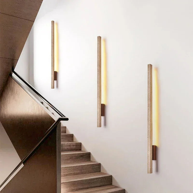 Antwan - Wabi Sabi LED Wall Lamp Modern Long Strip Stone Design