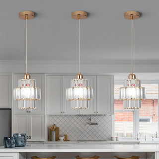 Fernanda - Round Tiered Glass Crystal Ceiling Pendant Light