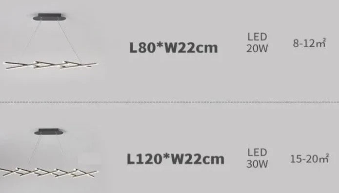 Atropos - Modern Long Cross Hanging Chandelier properties