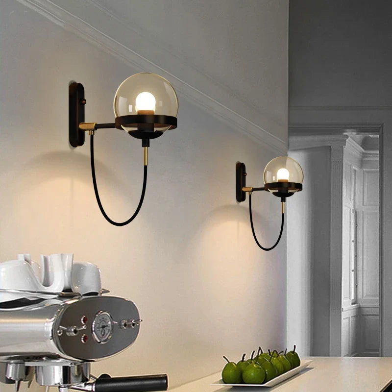 Gidar - Modern Glass Ball Wall Lamp