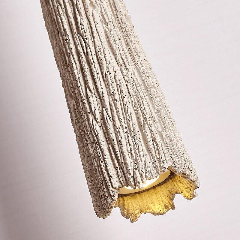 Ibolya - Wabi Sabi Wood Style Long Cone Tube Pendant Ceiling Light