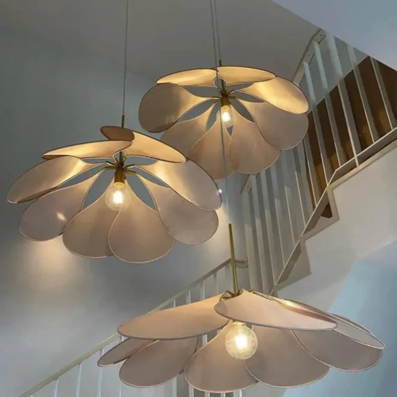 Milana - Fabric Flower Big Shade Hanging Pendant Ceiling Light