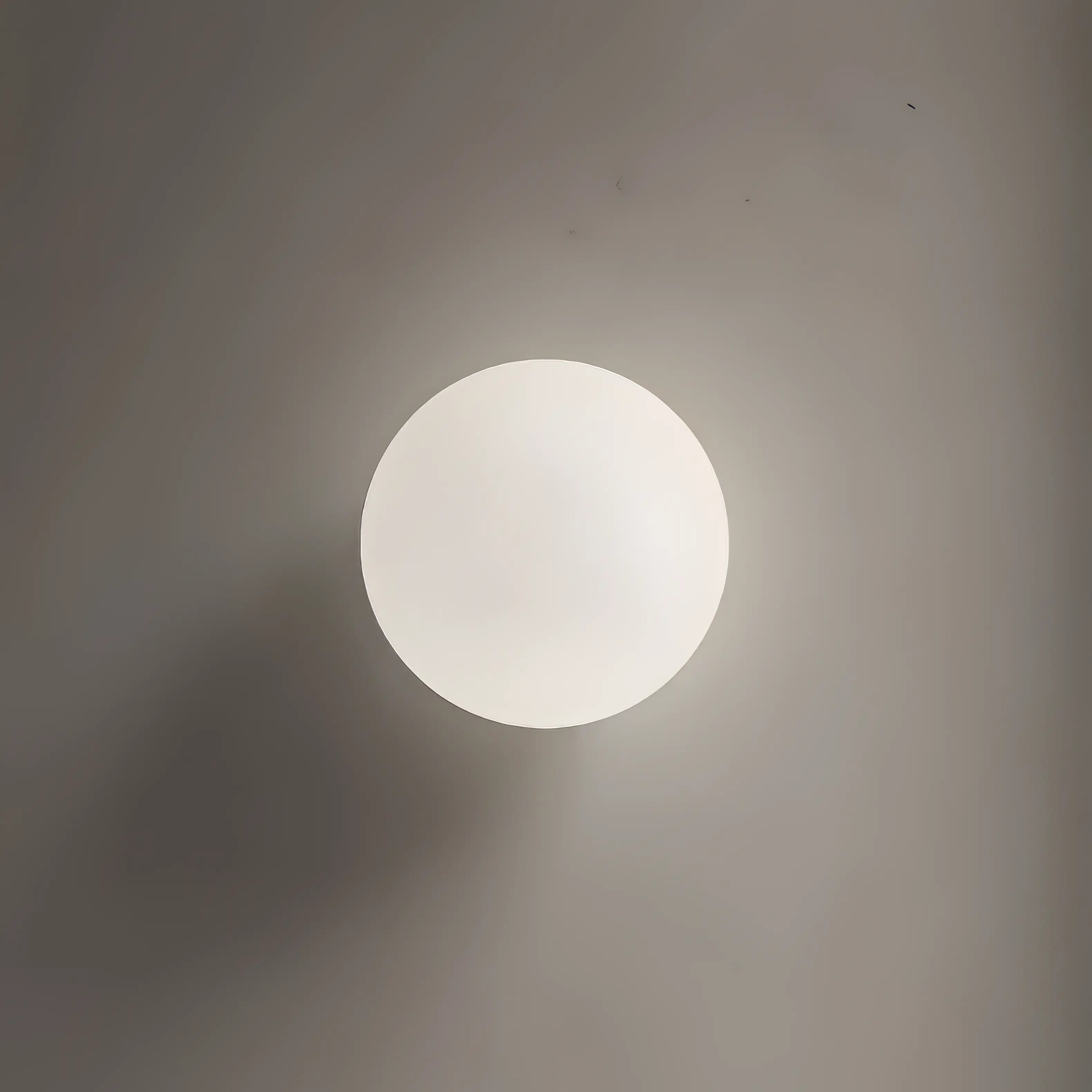 Aditya - Modern White Milk Glass Shade Circular Wall Light