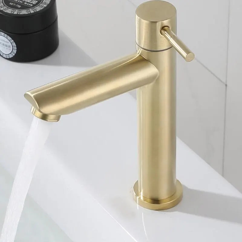 Edith - Modern Stainless Steel Single Lever Deck Mounted Basin Mixer Tap