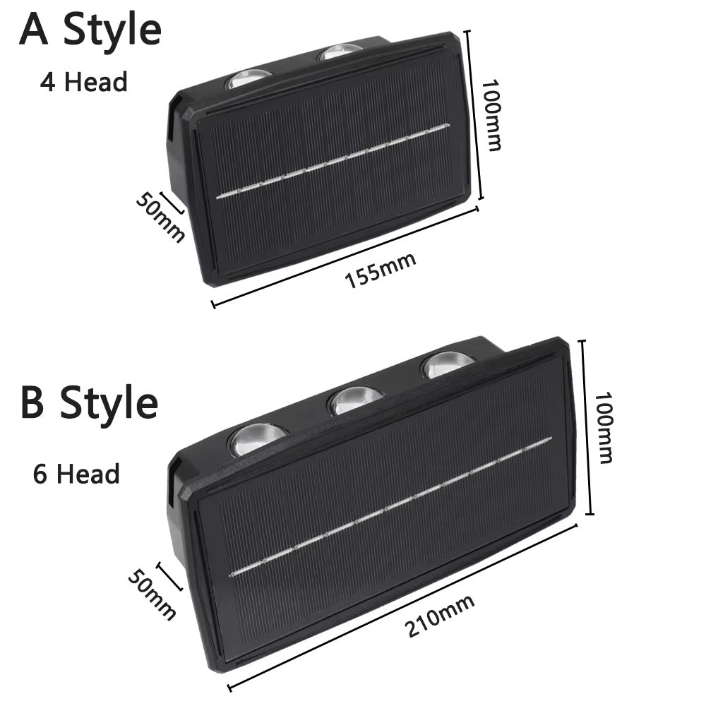 Cabo - Solar LED Up/Down Outdoor Wall Light Waterproof