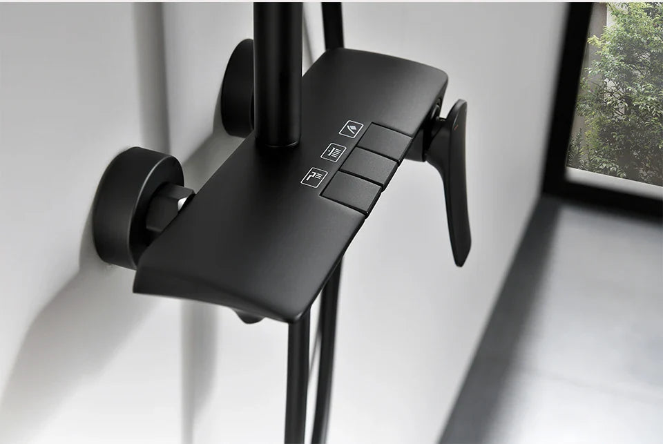 Rebeca - Modern 3-Way Rainfall Shower Set with Hand Shower