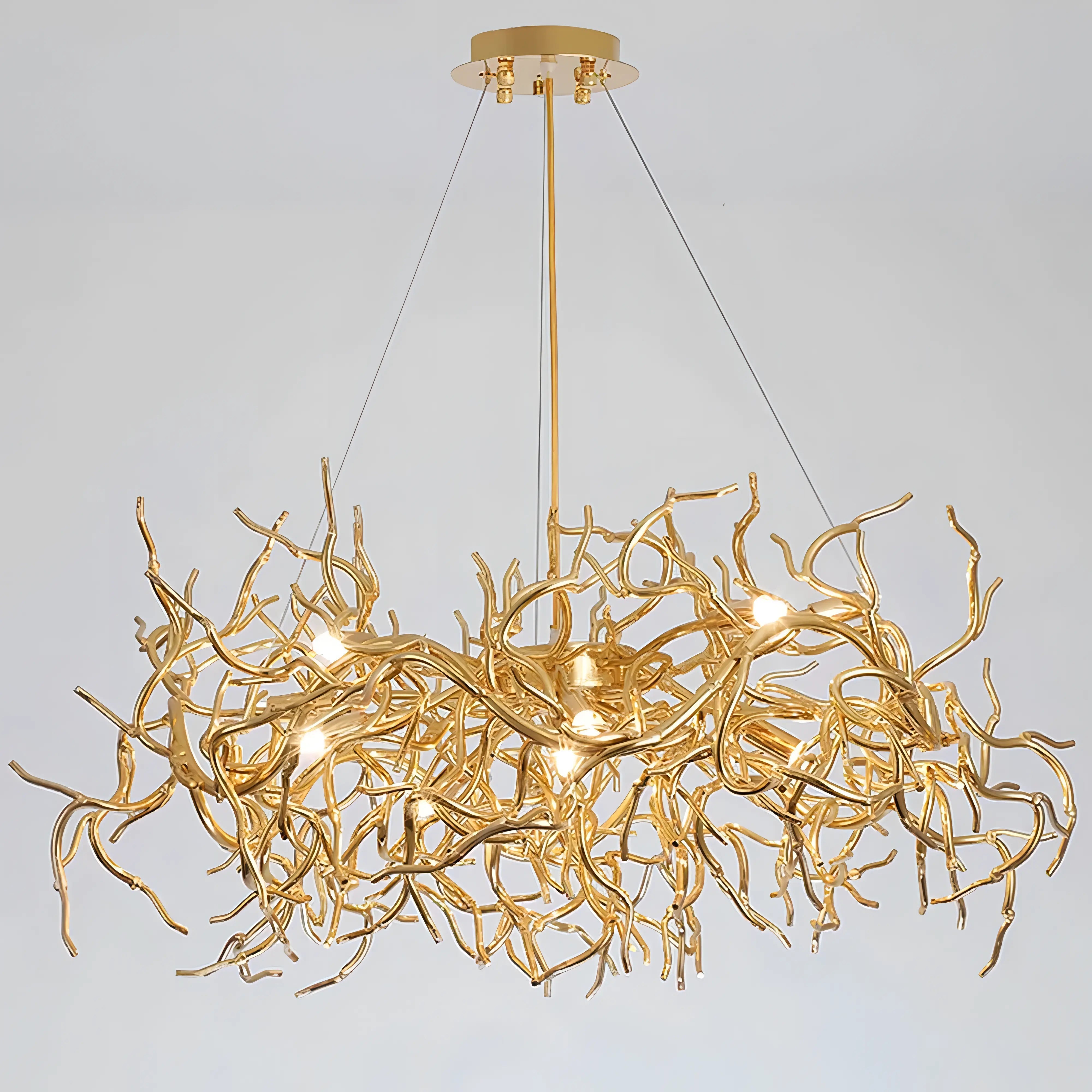 Evelyn - Modern Gold Branch Hanging Chandelier