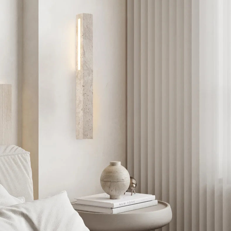 Malachi - Natural Thin Stone Slit LED Wall Light Modern Strip