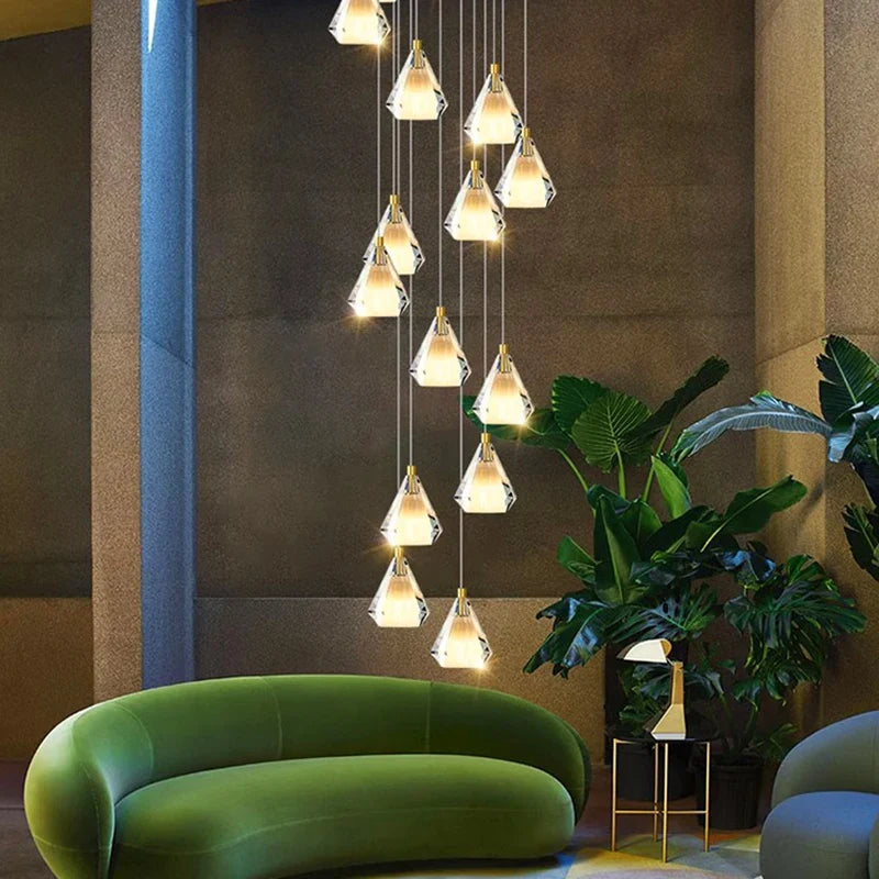 David - Crystal Pendant Hanging Chandelier