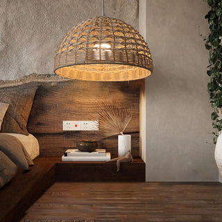 Celina - Natural Rattan Hand-Woven Bamboo Ceiling Pendant Light