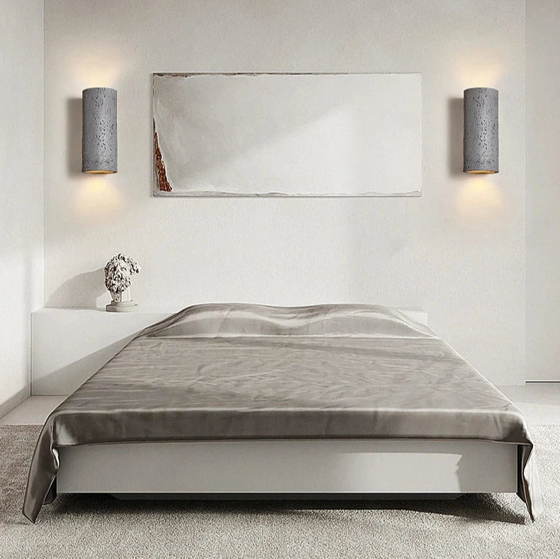 Ciro - Minimalist Stone Wabi Sabi Up Down Round Tube Wall Light