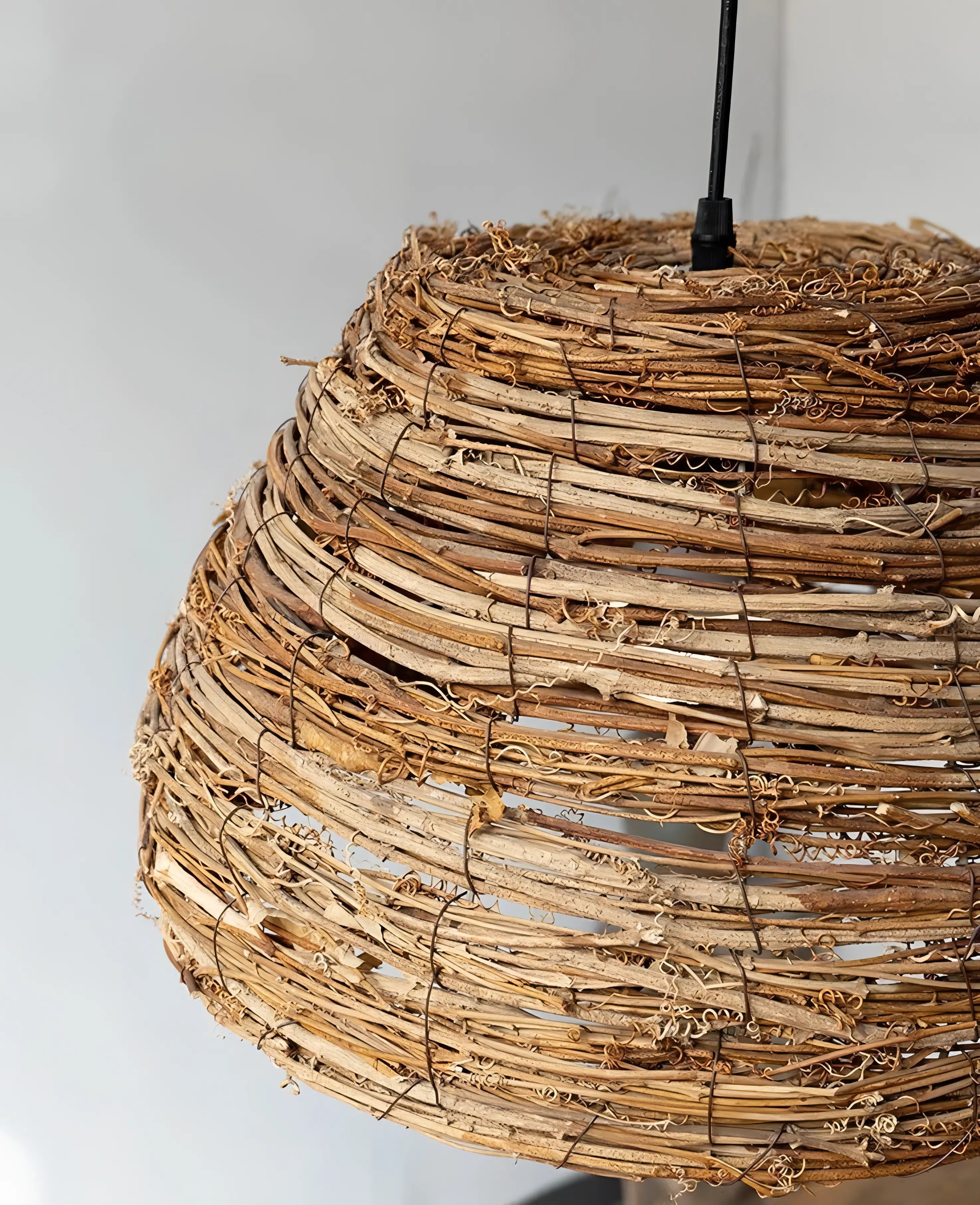 Norwood - Wicker Rattan Round Pendant Ceiling Light