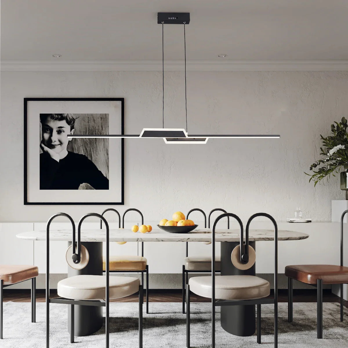 Modern Hanging Long Bar LED Chandelier