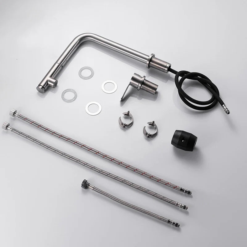 Padron - Stainless Steel Pull Out Hot & Cold Mixer Kitchen Tap