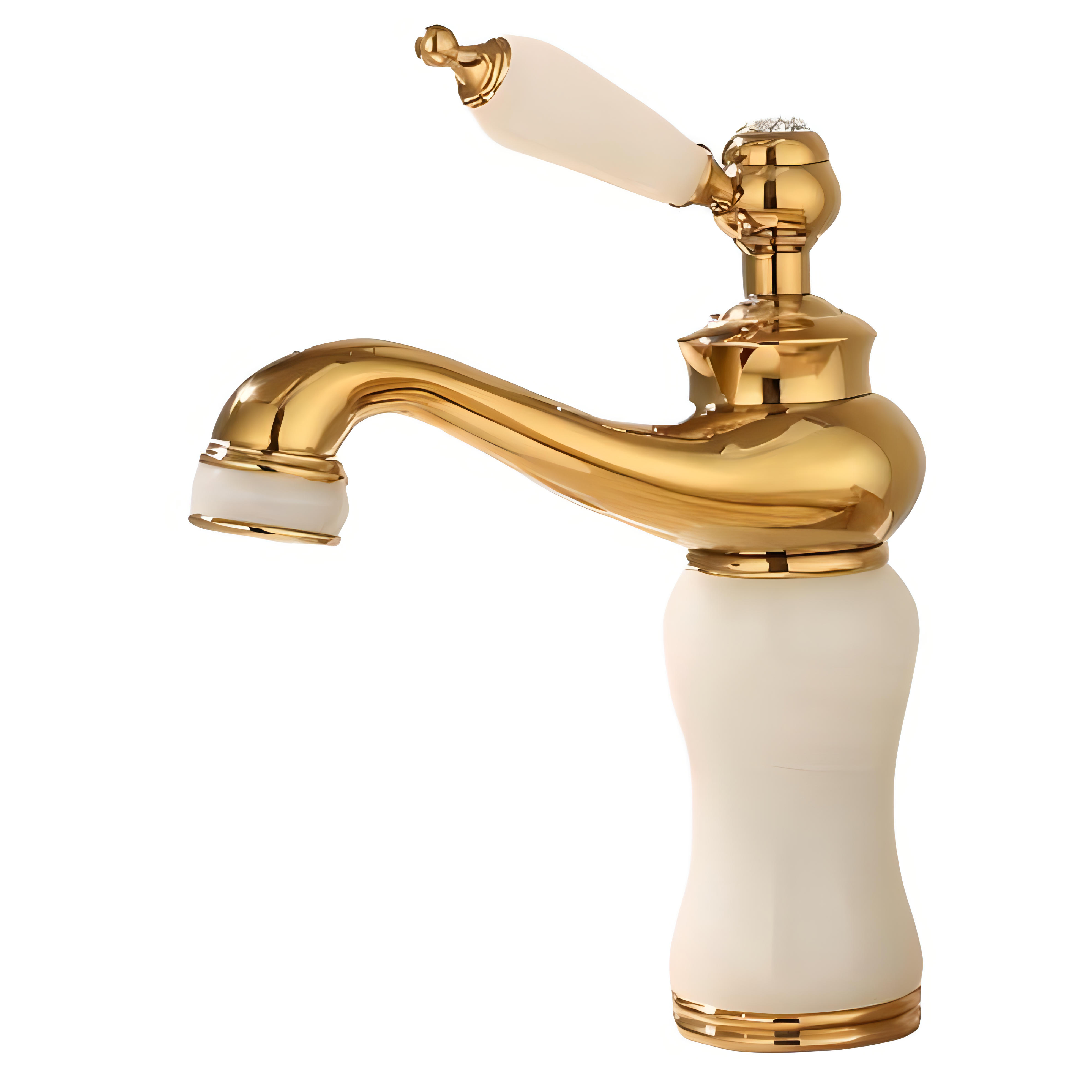 Karsyn - Retro Basin Single Lever Gold Brass Mixer Tap