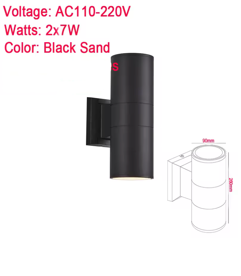 Cason - IP65 Waterproof Up/Down Shell LED Outdoor Wall Light