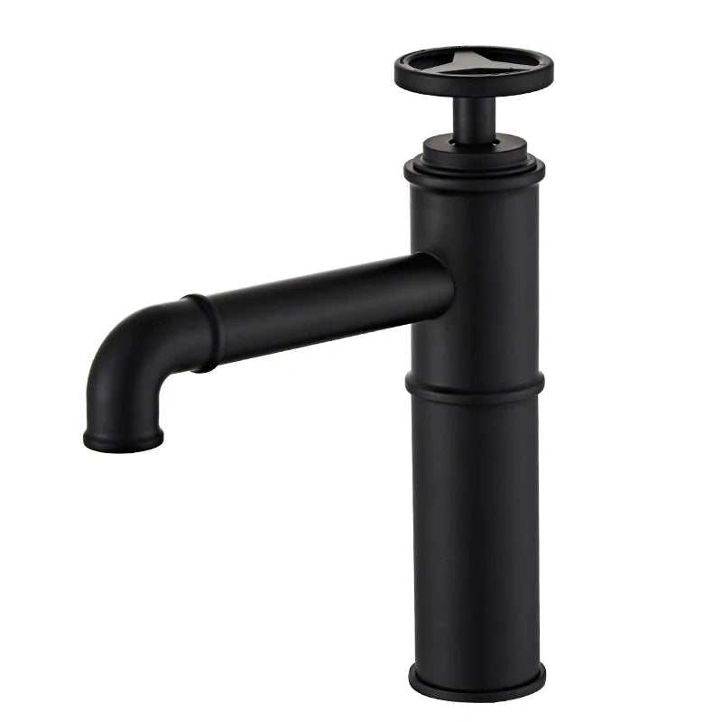 Jena - Industrial Style Single Handle Black Basin Mixer Tap