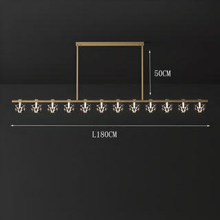 Jelena - Modern Line Crystal Glass Gold Ceiling Light Chandelier