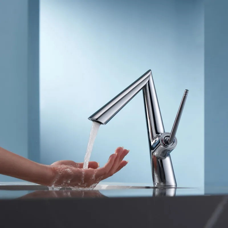 Shauna - Angled Modern Single Lever Basin Tap