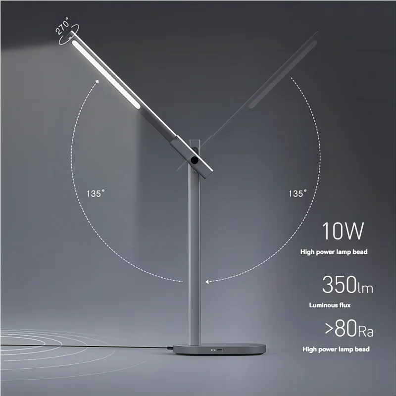 Haney - USB/Wireless Charger LED Desk Light Dimmable Touch