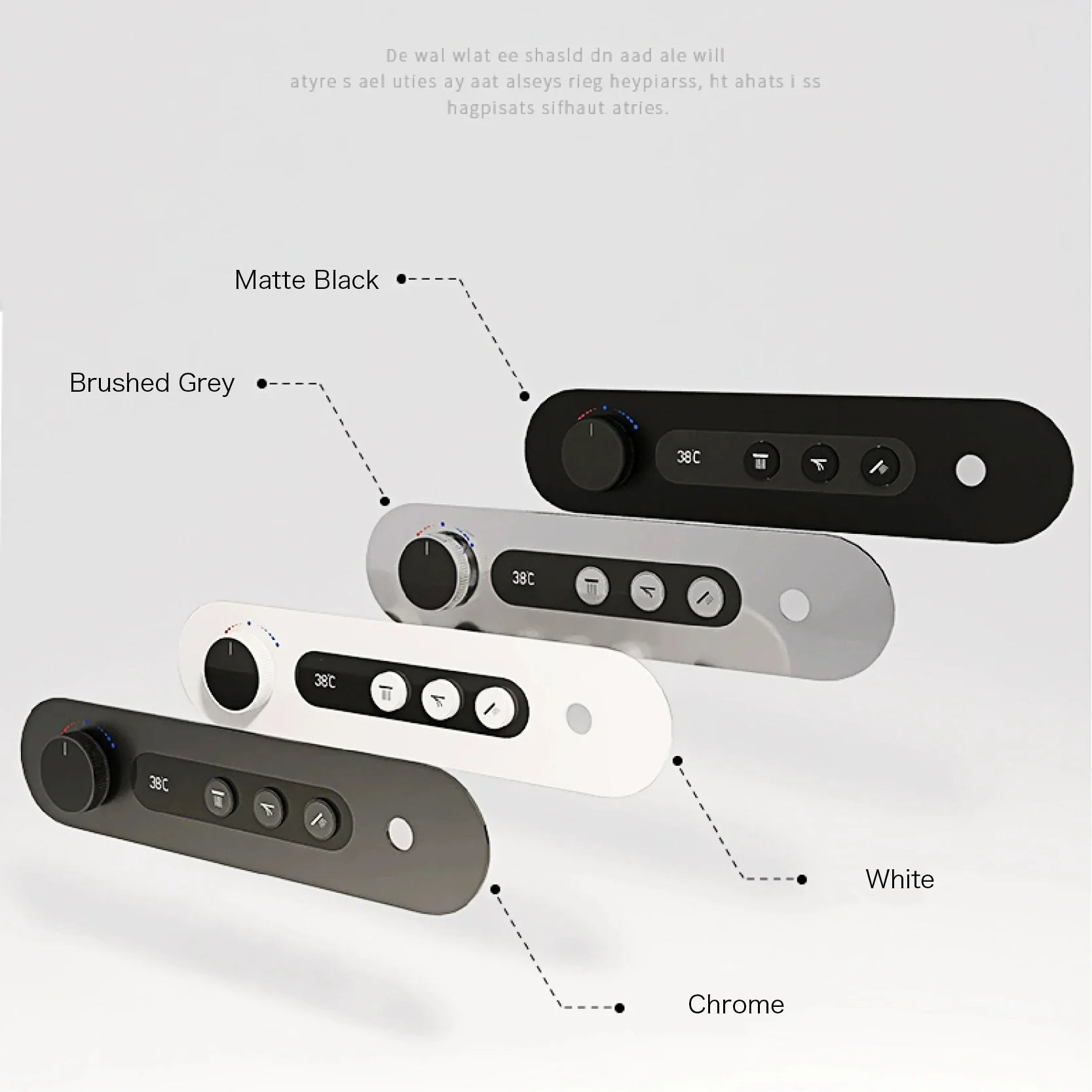 Cordell - Brass Round Waterfall Shower System with Digital Display