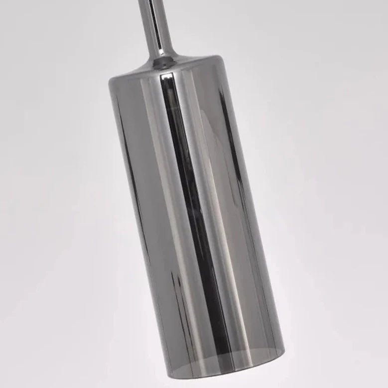 Neal - Modern Pendant Glass Hanging Pipe Round Row Ceiling Light