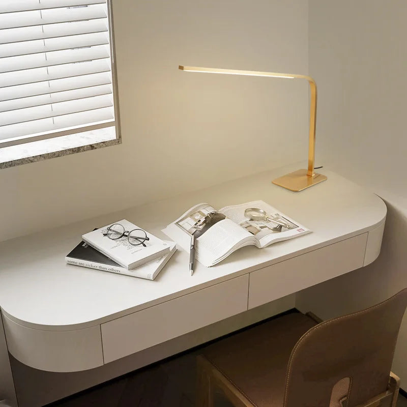Bradshaw - Modern Brass Curved LED Table Desk Light
