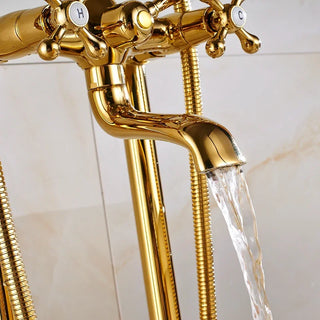 Cabrera - Floor Mounted Bathtub Dual Handle Shower Tap Set