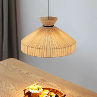 Espinoza - Woven Rattan Round Fabric Shade Ceiling Light
