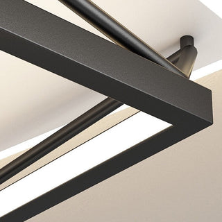 Velia - Modern Industrial Style Black Metal Hexagon LED Ceiling Light