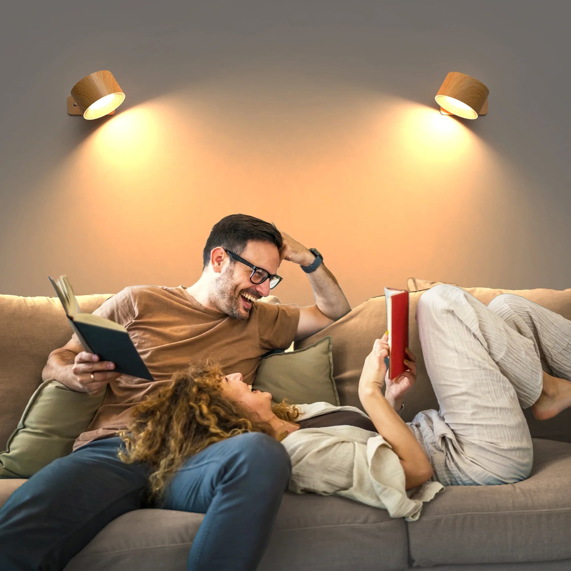 Ruzan - LED Battery Wall lights with 3 Brightness & Colour Modes