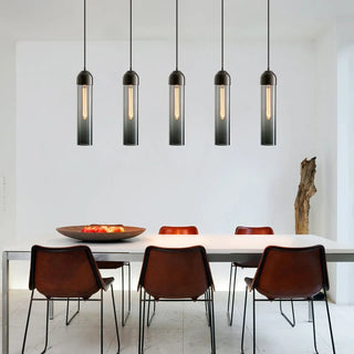 Murillo - Hanging Tube Coloured Glass Ceiling Pendant Light