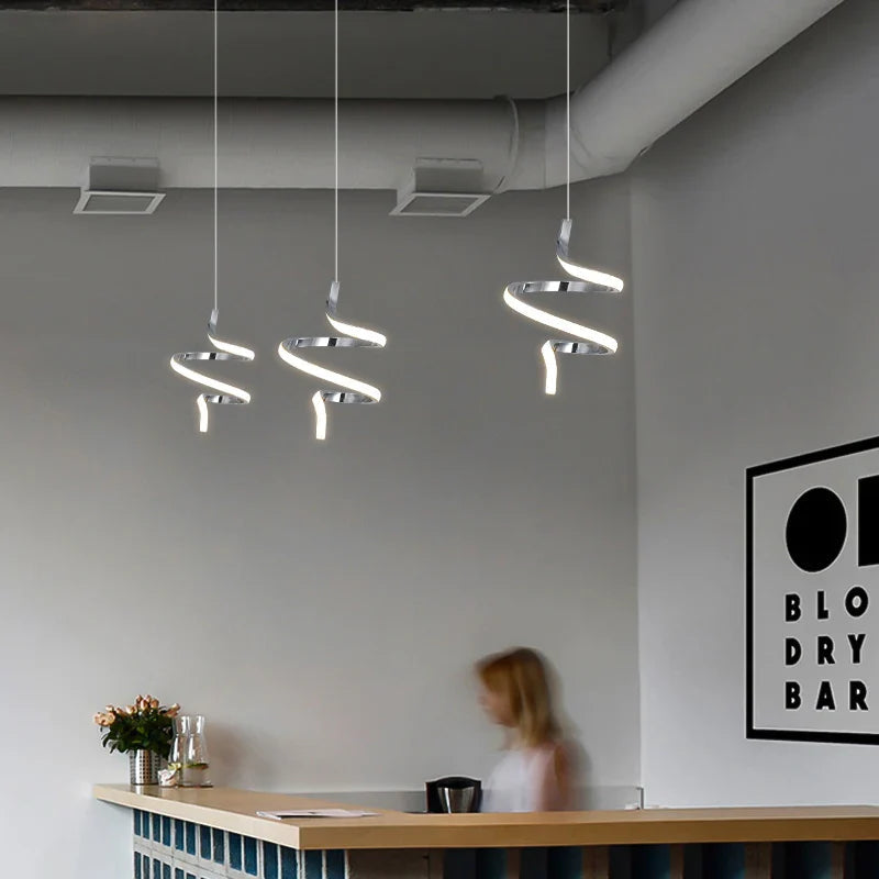 Tigone - Modern LED Twisted LED Round Ceiling Light