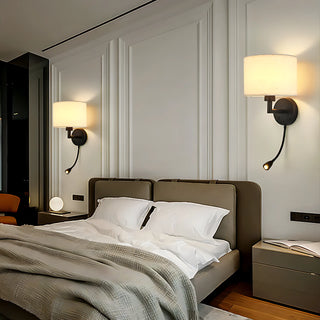 Vallejo - Fabric Shade Rotating Bedside Reading Wall Light