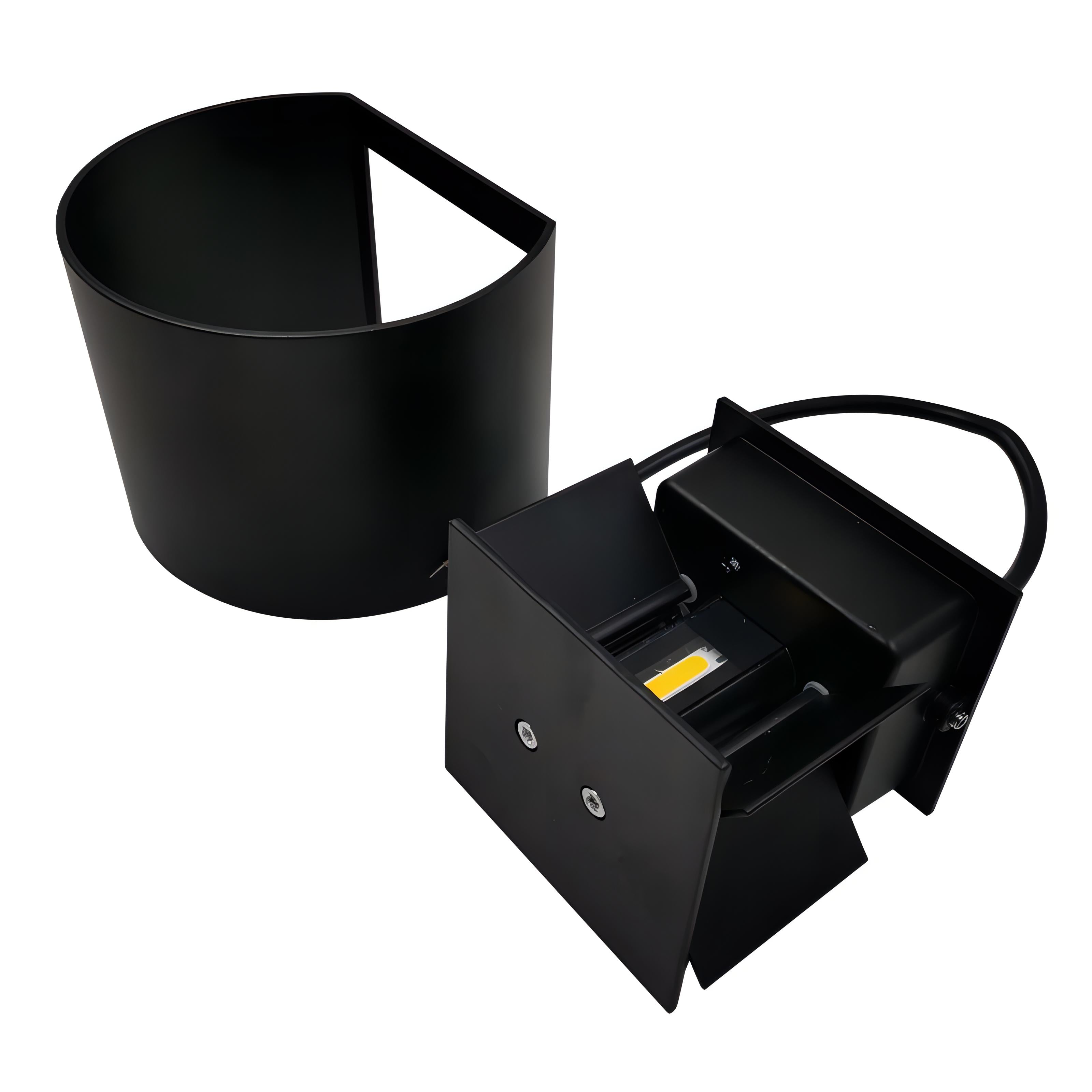 Albus - Semicircle Waterproof Black Outdoor RGB APP Controlled Wall Light