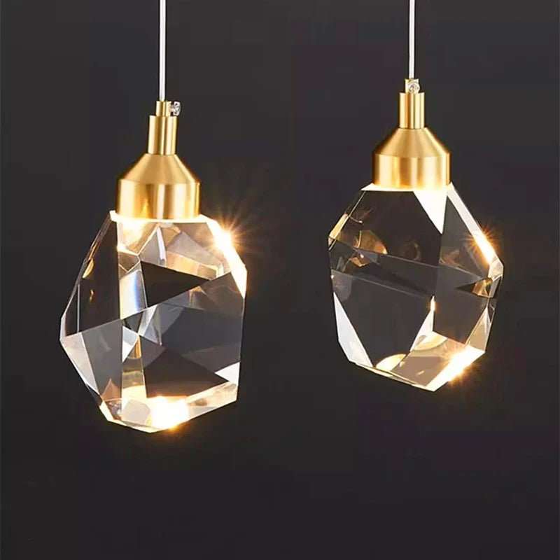 Jessica - Multi Head Crystal Glass Gold Ceiling Chandelier