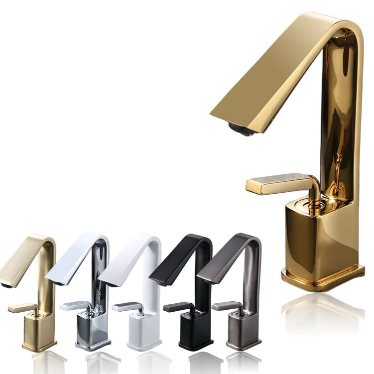 Ken - Modern Angular Spout Single Handle Bathroom Tap
