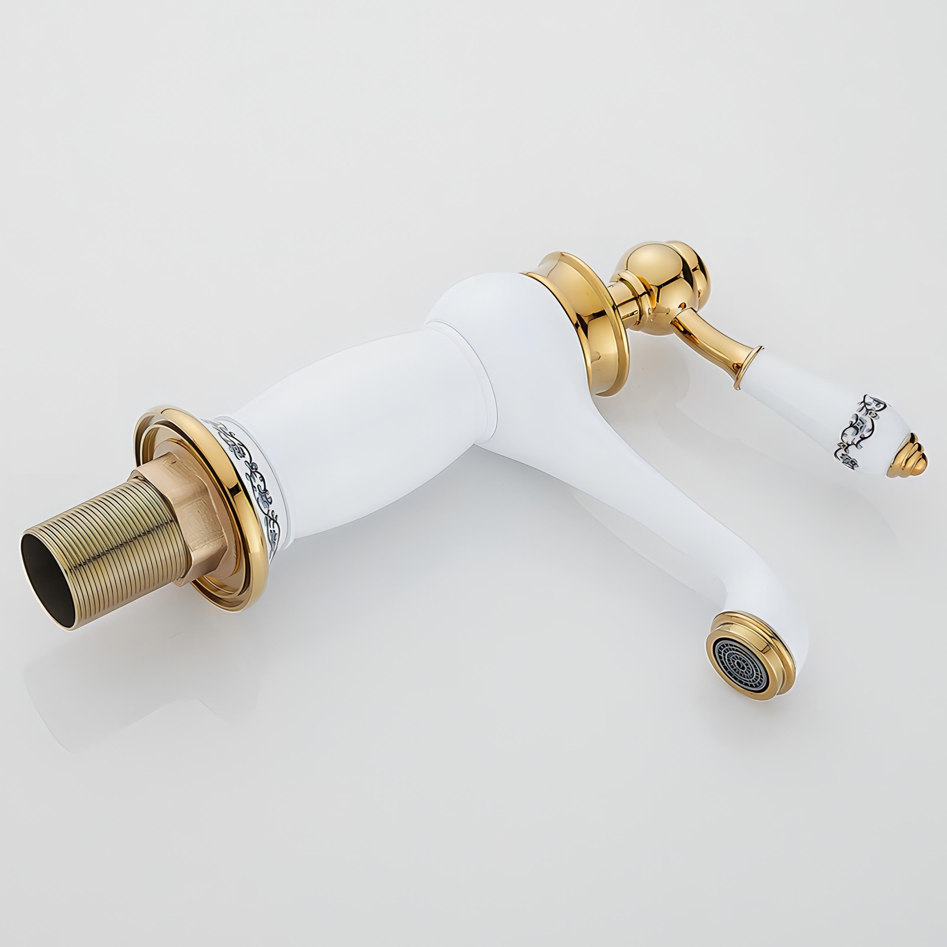 Canaan - Hot/Cold Retro Porcelain Single Lever Basin Tap