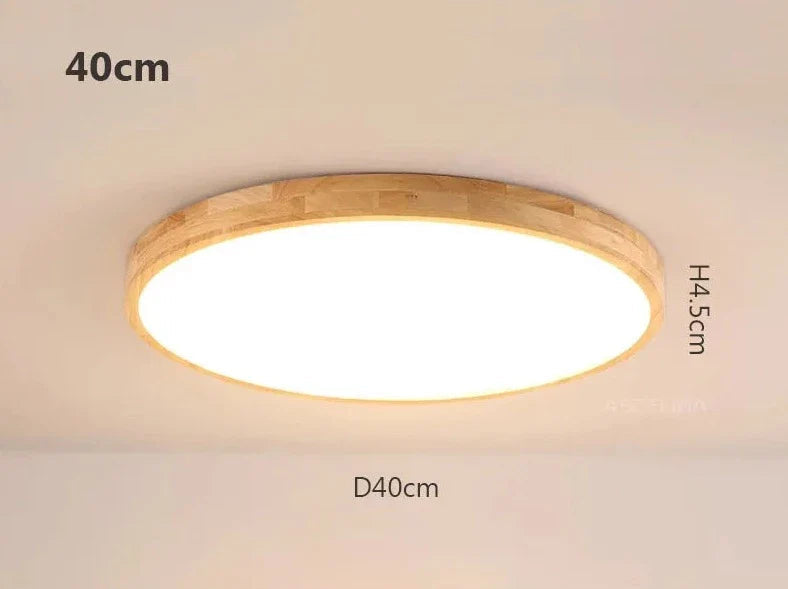 Arachne - Wood Nordic Thin LED Round Ceiling Light Properties